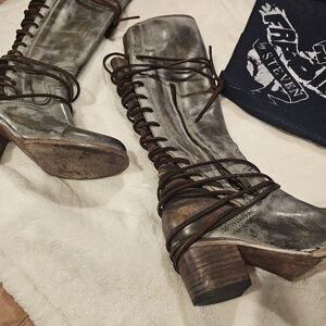 Freebird by Steven Gray and Brown Lace-Up Boots